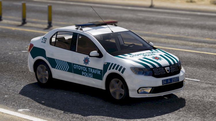 2018 Dacia Logan Otoyol Trafik Polisi Reflektif [Kaplama]