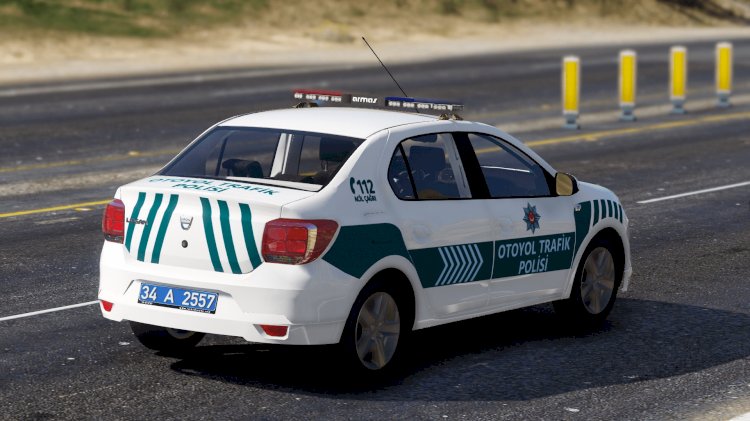 2018 Dacia Logan Otoyol Trafik Polisi Reflektif [Kaplama]