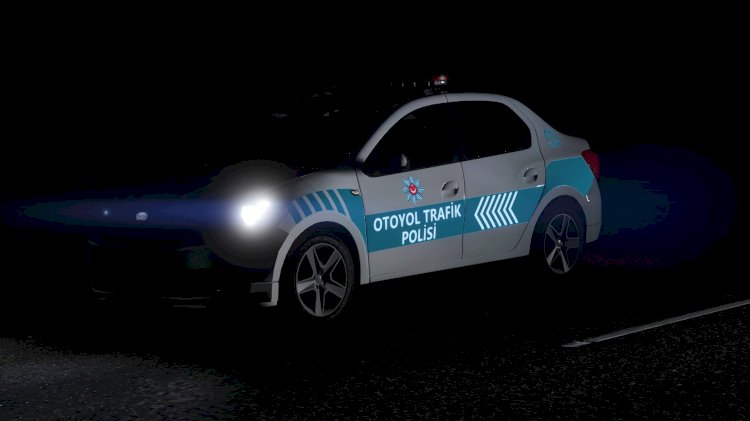 2018 Dacia Logan Otoyol Trafik Polisi Reflektif [Kaplama]