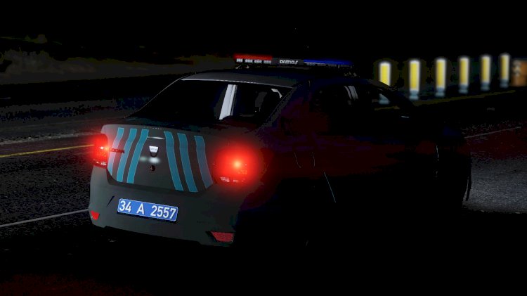 2018 Dacia Logan Otoyol Trafik Polisi Reflektif [Kaplama]