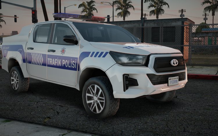 Toyota Hilux 2018 Trafik Polis Aracı (LowPoly)